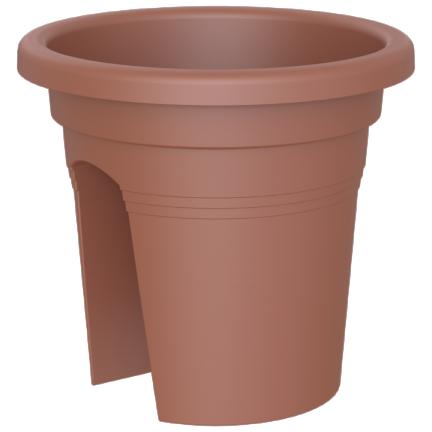 12" Railing Planter - Terracotta