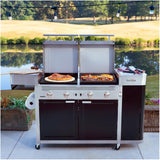 Mini Kitchen 4 Burner Propane BBQ - 31,000 BTU, with Side Burner