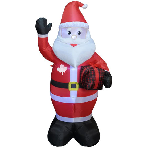 12' Inflatable Santa Figure - Maple Leaf with LED Lights