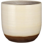 11.8" Nora Pot Ceramic Planter - Glaze Off White-Terracotta
