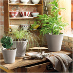 10.12" Cono Clay Pot - Grafite