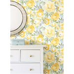 Peachy Keen Peel & Stick Wallpaper - Yellow, 20.5" x 18'