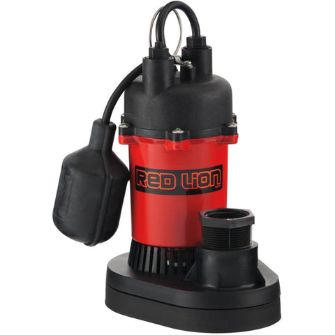 Red Lion RL-SP33T 1/3 HP Plastic Sump Pump with Tethered Switch