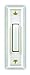 Heath/Zenith 715W-1 Wired Door Chime Push Button, White with White Lighted Center Bar