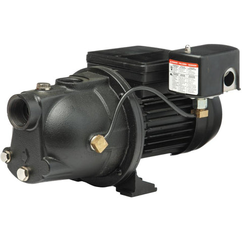 Red Lion PumpWorks PWJET50 1/2 HP, 7 GPM, Dual Voltage (115/230 Volts) Cast Iron Shallow Well Jet Pump, Black, 97080501