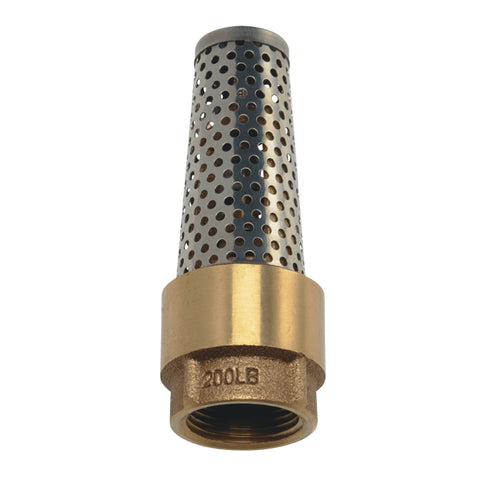 1-1/4" Foot Valve - Brass and Stainless Steel