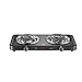 Salton Double Coil Portable Electric Cooktop with Large Burners, Variable Tempertature Control and Dual Indicator Lights, Perfect for Camping, 1500 Watts, Black (HP1941), one