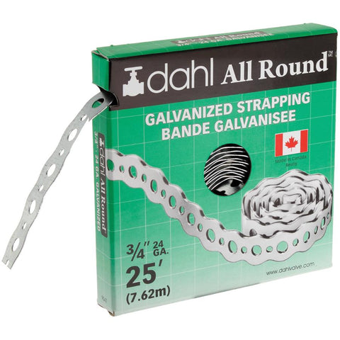 Dahl Brothers Canada Pipe Strap Galvanized 3/4X25Ft 9047
