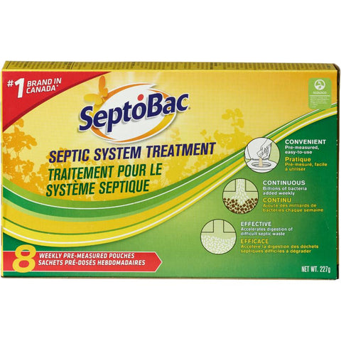 DrainOut Drainout C-Sb06N Septobac Septic Tank Treatment, Environmentally Friendly Formula, 8 Count