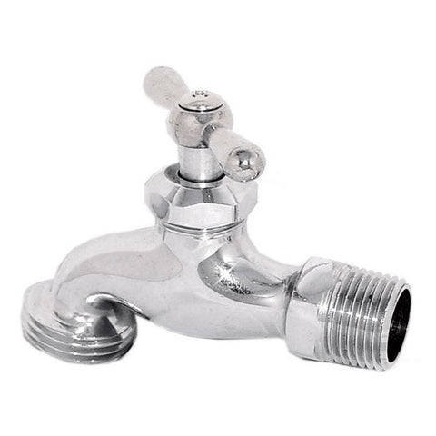 1/2" Brass Bibb Faucet - Chrome