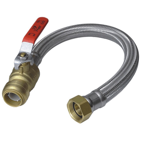 SharkBite U3068FLEX18BVLF Flexible Water Heater Connectors, 1/2-Inch by 3/4-Inch by 18-Inch Length