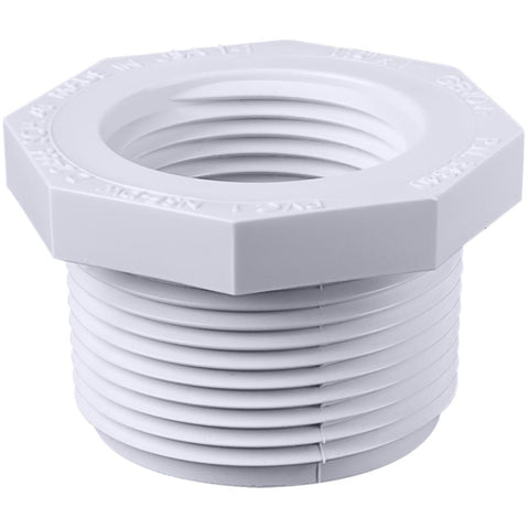 Schedule 40 1-1/4" MPT x 1" FPT PVC Reducing Bushing