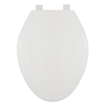 White Plastic Elongated Slow Close Toilet Seat with Lift and Clean Feature