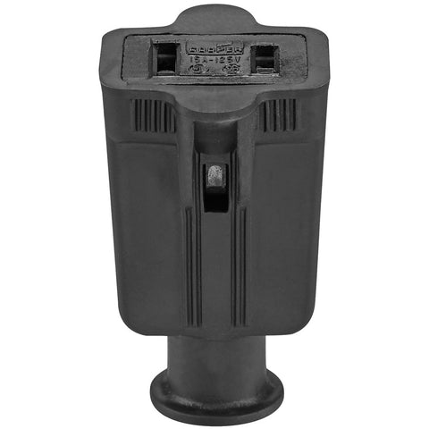 15 Amp 125V Black Rubber Electrical Connector
