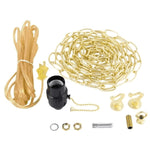 Polished Brass Swag Kit with Pull Chain