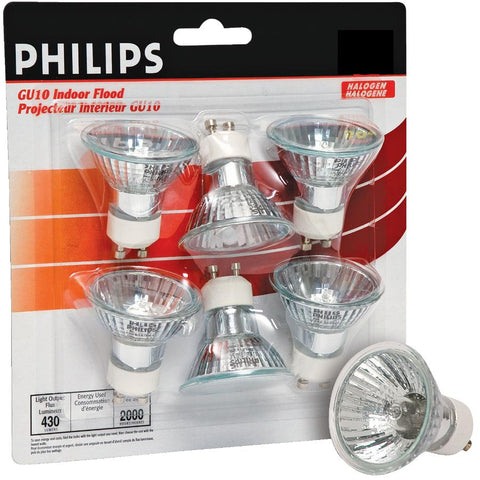 Philips 213454 Halogen 35W GU10 Flood-6 Pack