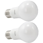 11W A19 Medium Base Daylight LED Light Bulbs - 2 Pack