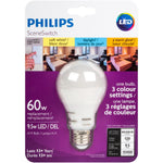 Philips 464875 Led 60W A19 Sceneswitch Colour (2200K, 2700K, 5000K),