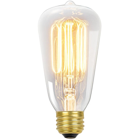 Globe Electric 01321 60W Vintage Edison S60 Squirrel Cage Incandescent Filament Light Bulb, E26 Standard Base, 220 Lumens, White, 1 Pack