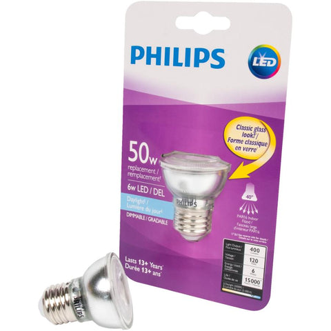 Philips 470005 Led 50W PAR16 Glass Daylight (5000K),