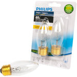 Philips 425918 Halogen Energy Saver 60W Chandelier Medium Base-2 Pack