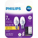 Philips 465575 Led 0.5W Night Light Soft White (2700K) Frosted Non-Dimmable-2 Pack