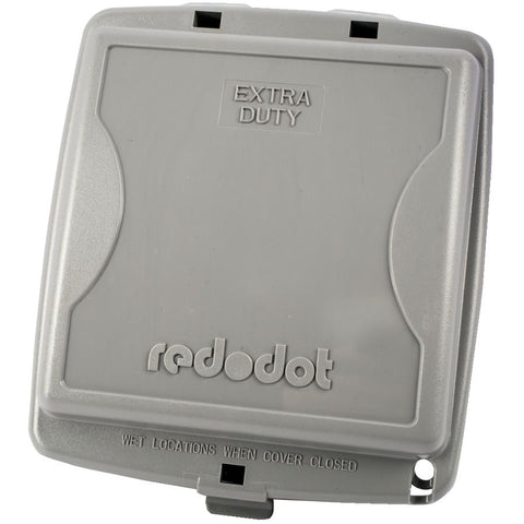 2 Gang Medium While-in-Use Extra Duty Weatherproof Grey Receptacle Cover