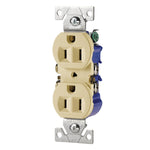10 Pack 15 Amp Ivory Duplex Receptacles