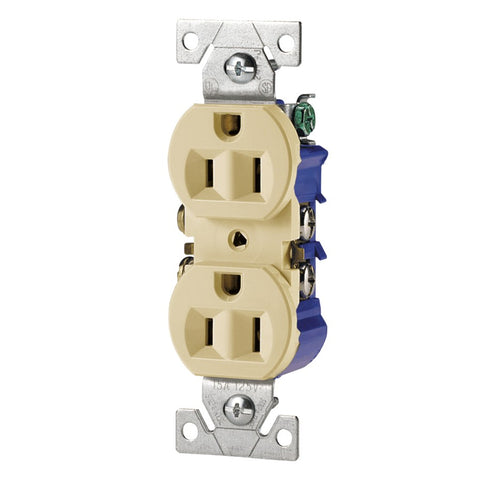 10 Pack 15 Amp Ivory Duplex Receptacles