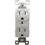 10 Pack White Tamper Resistant Duplex Receptacles