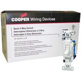 Eaton 1303W-JP51-C 3Way Quiet Light Switches, White - 10 Pack