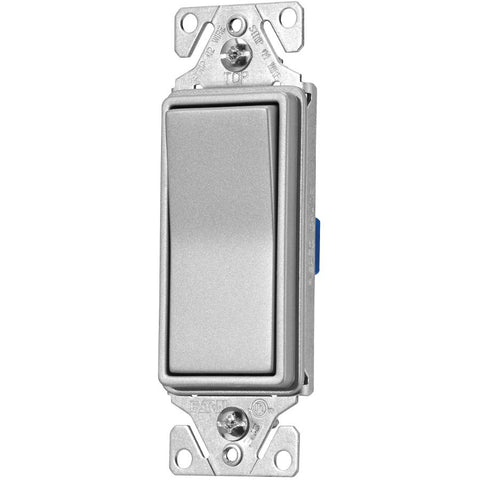 Eaton 7503SG-K-L 3-Way Designer Switch, Silver Granite