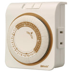 Woods 50000 Indoor 2-Prong Plug 24-Hour Mechanical Outlet Timer