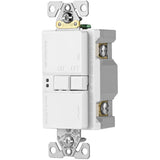 Eaton GFCI Self-Test 20A -125V Blank Face Receptacle with Standard Size Wallplate, White