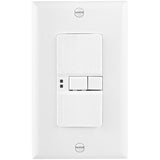 Eaton GFCI Self-Test 20A -125V Blank Face Receptacle with Standard Size Wallplate, White