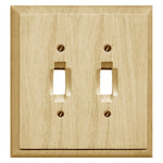 Traditional Unfinished Wood Wallplate, 4-411 (Double Toggle 4-411TT)