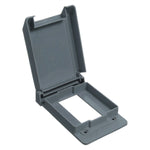 Grey Vertical Weatherproof GFI Receptacle Cover