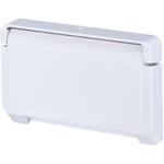 White Horizontal GFI Weatherproof Receptacle Cover