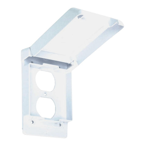 White Vertical Weatherproof Duplex Receptacle Cover