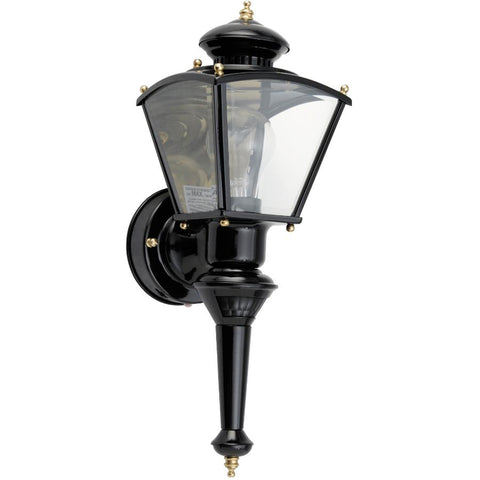 Heath HZ-4150-BK Zenith Motion-Activated Four-Sided Coach Light, Black Brass