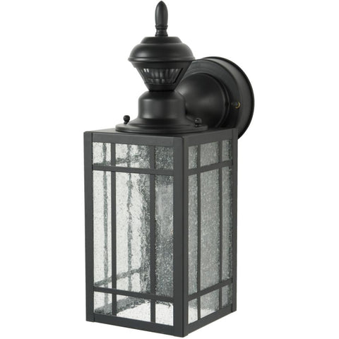 Heath/Zenith SL-4152-BK 150-Degree Motion-Activated Shaker Point Mission Style Decorative Lantern, Black