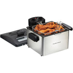 Hamilton-Beach #35043C 5 Litre Deep Fryer with Timer, Stainless Steel, Large