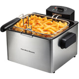 Hamilton-Beach #35043C 5 Litre Deep Fryer with Timer, Stainless Steel, Large