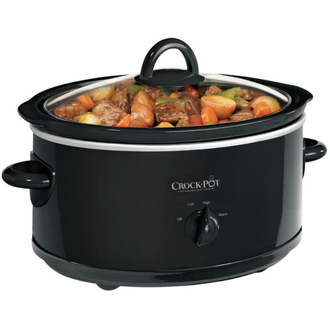 Crock-Pot Manual 7 Qt Oval Slow Cooker, Black