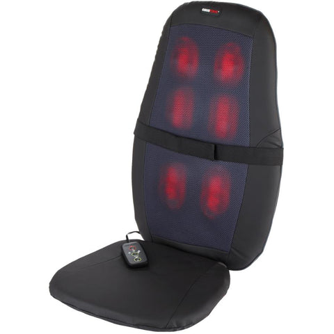 ObusForme Deep Kneading Shiatsu Back Massager with Heat | 3 Massage Zones - Upper, Lower or Full Back | Massage Cushion for Use with Chair