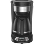 12 Cup Black Basket Coffee Maker