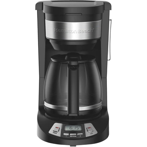 12 Cup Black Basket Coffee Maker