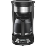 12 Cup Black Basket Coffee Maker