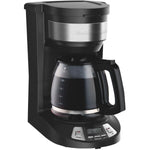 12 Cup Black Basket Coffee Maker