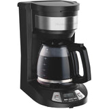 12 Cup Black Basket Coffee Maker